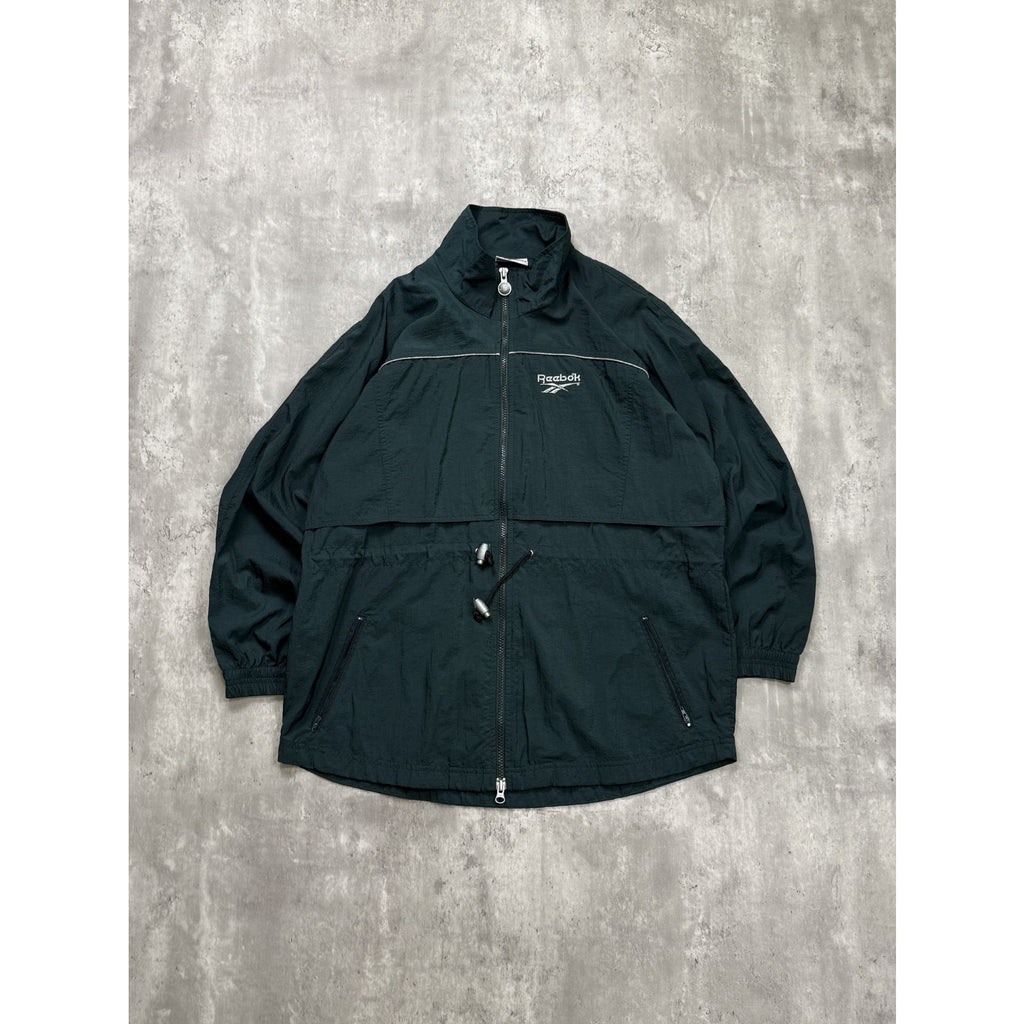 Vintage 90s Reebok Embroidered Logo Nylon Windbreaker Jacket Size Medium