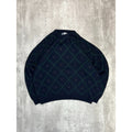 Vintage 90s Sutter & Grant Diamond Print Pullover Knit Sweater Size XL