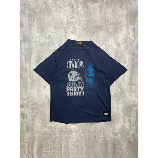 Vintage 1991 Dallas Cowboys NFL Monday Night Football Party T-Shirt Size XL