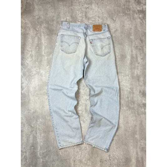 Vintage 90s Levis Relaxed Fit Red Tab 550 Light Wash Denim Pants Size 34