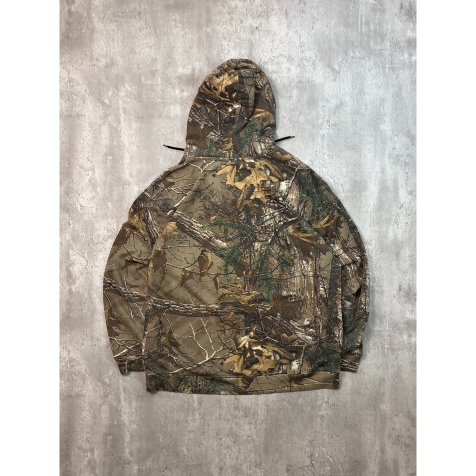 Vintage Realtree Xtra Tree Camo Hooded Hunting Sweatshirt Size Large