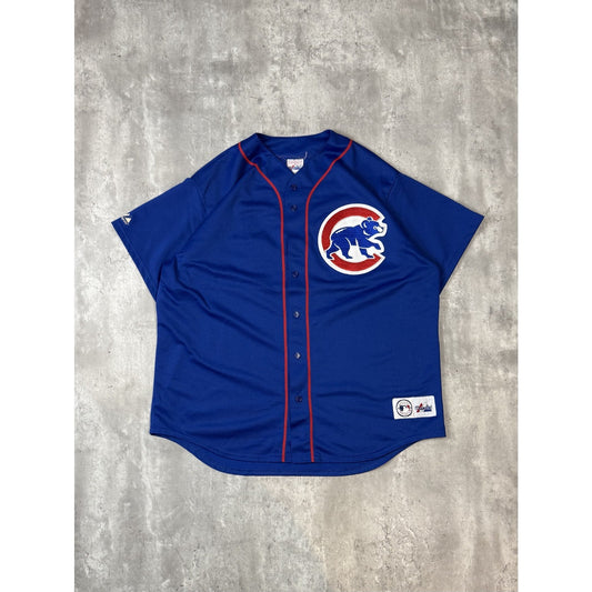 Vintage Sammy Sosa #21 Chicago Cubs MLB Stitched Majestic Jersey Size 2XL Blue