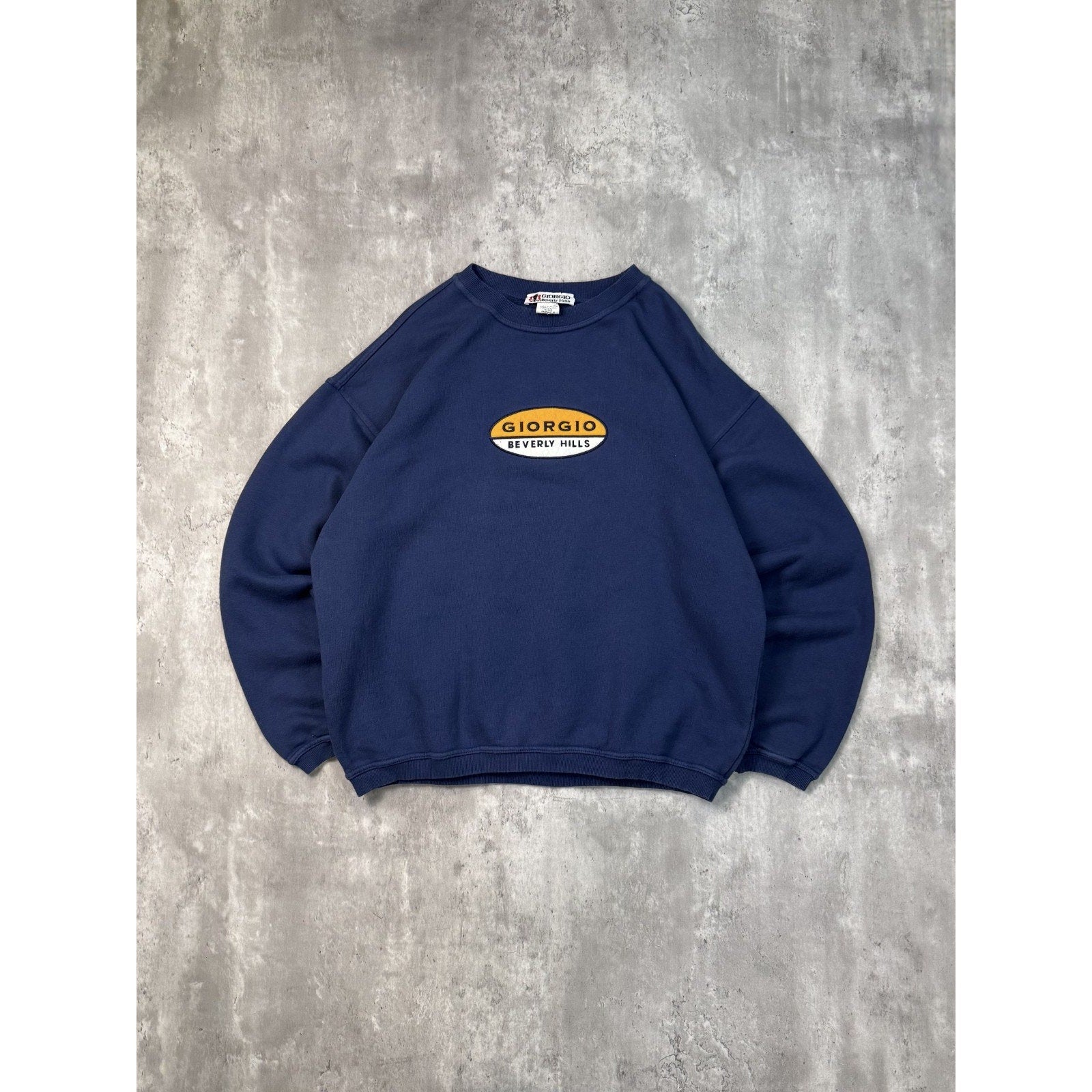 Vintage 90s Giorgio Beverly Hills Embroidered Spellout Sweatshirt Size Large
