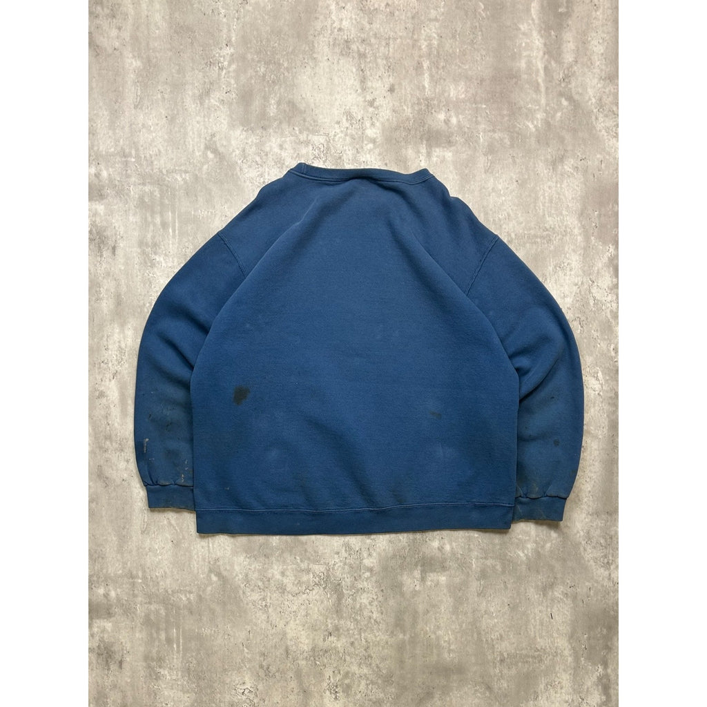 Vintage 90s Nike Embroidered Mini Swoosh Distressed Sweatshirt Size XL
