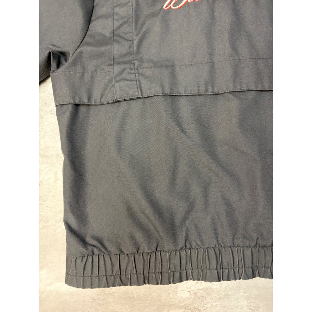 Vintage 80s/90s Budweiser Embroidered Logo Full Zip Bomber Jacket Size XL