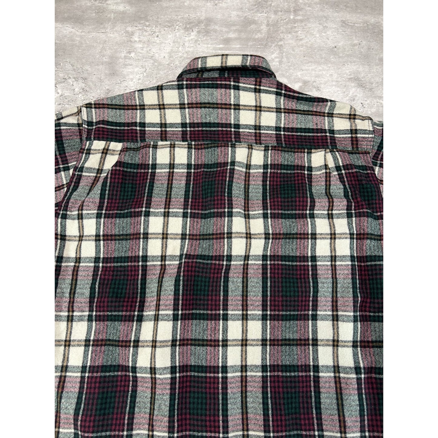 Vintage 90s Eddie Bauer Plaid Double Pocket Long Sleeve Button Up Shirt Size LT