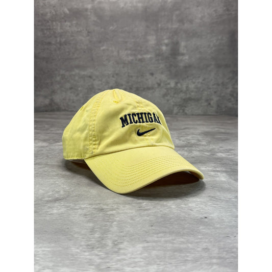 Vintage 2000s Michigan Wolverines NCAA Embroidered Nike Strapback Hat OSFA