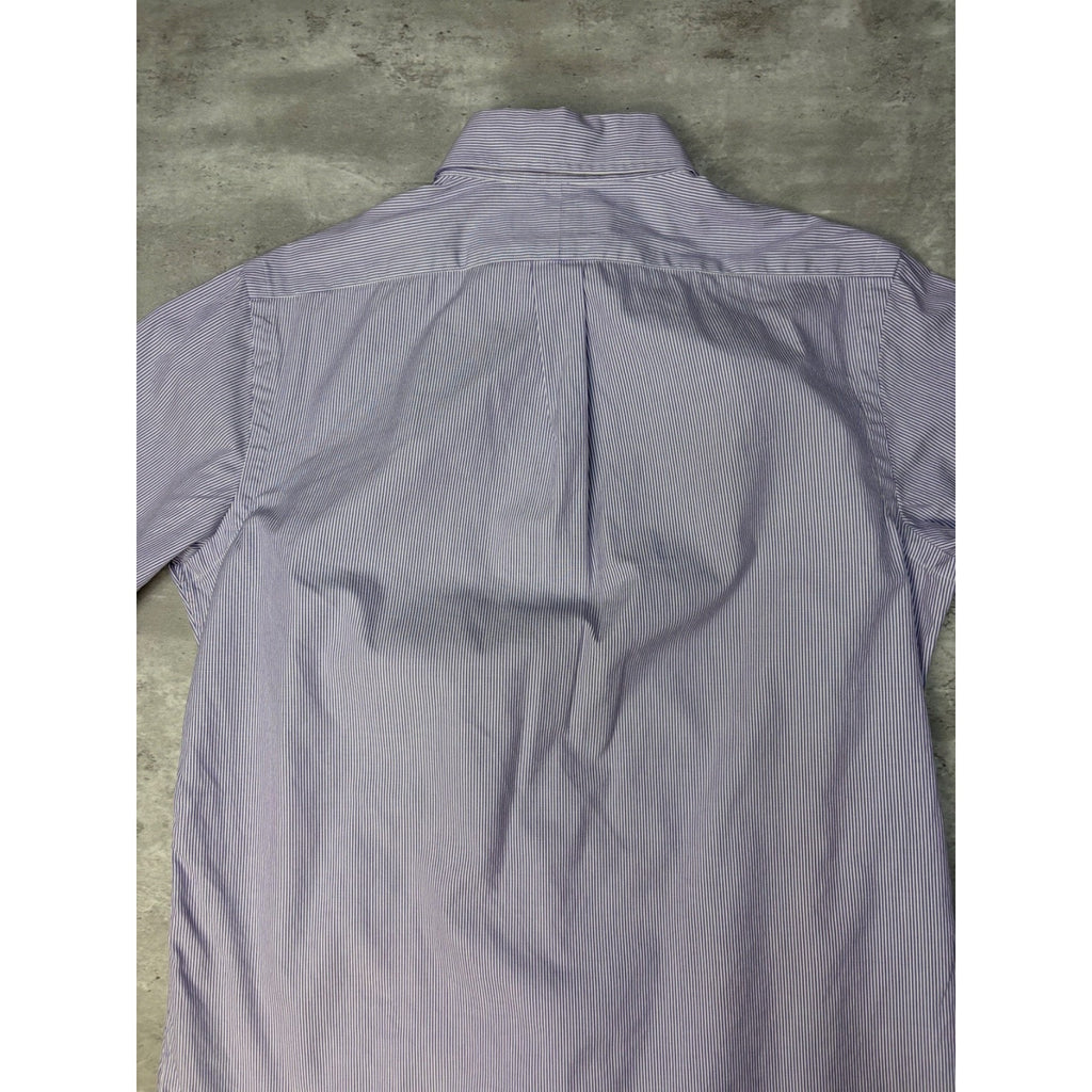 Vintage Polo Ralph Lauren Embroidered Pony Striped Button Up Shirt Size Large