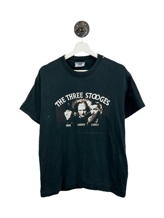 Vintage 2000s Y2K The Three Stooges Character Graphic Promo T-Shirt Size Medium