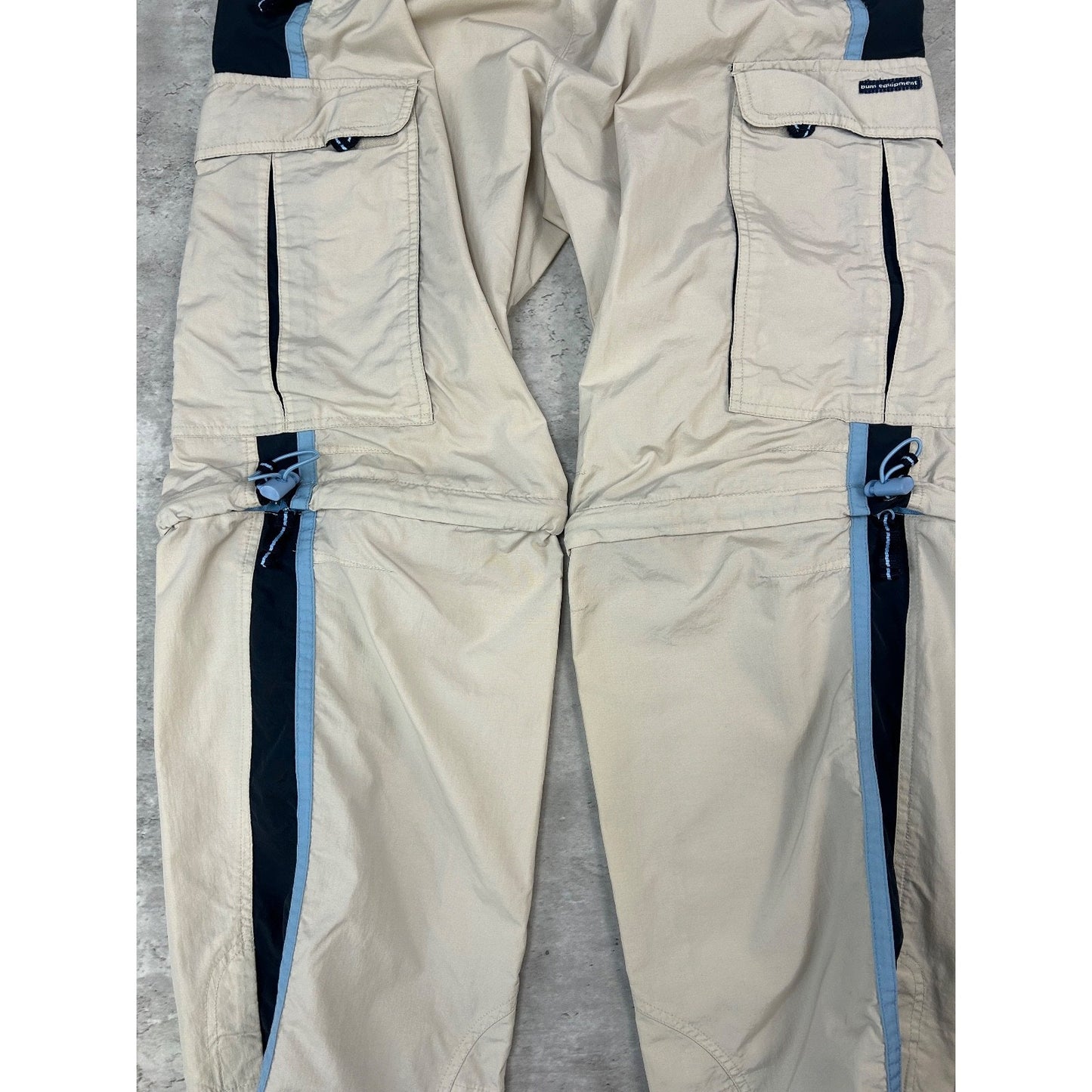 Vintage 2000s B.U.M Equipment Baggy Fit Convertible Nylon Track Pants Sz Medium