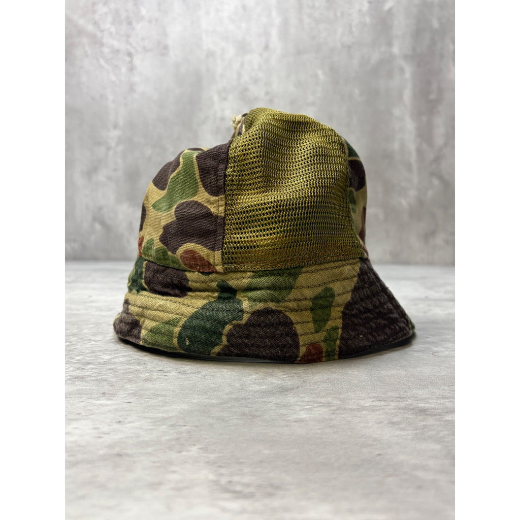 Vintage 80s/90s Camo Brimmed Bucket Hat OSFA