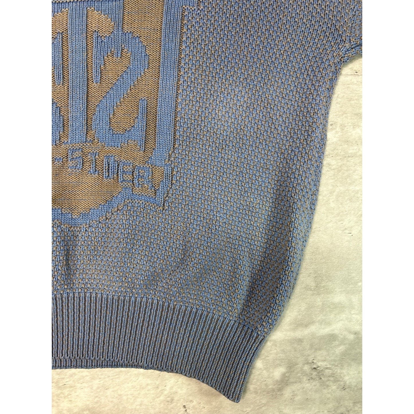 Vintage 90s Sperry Top Sider Graphic Crest Pullover Knit Sweater Size XL