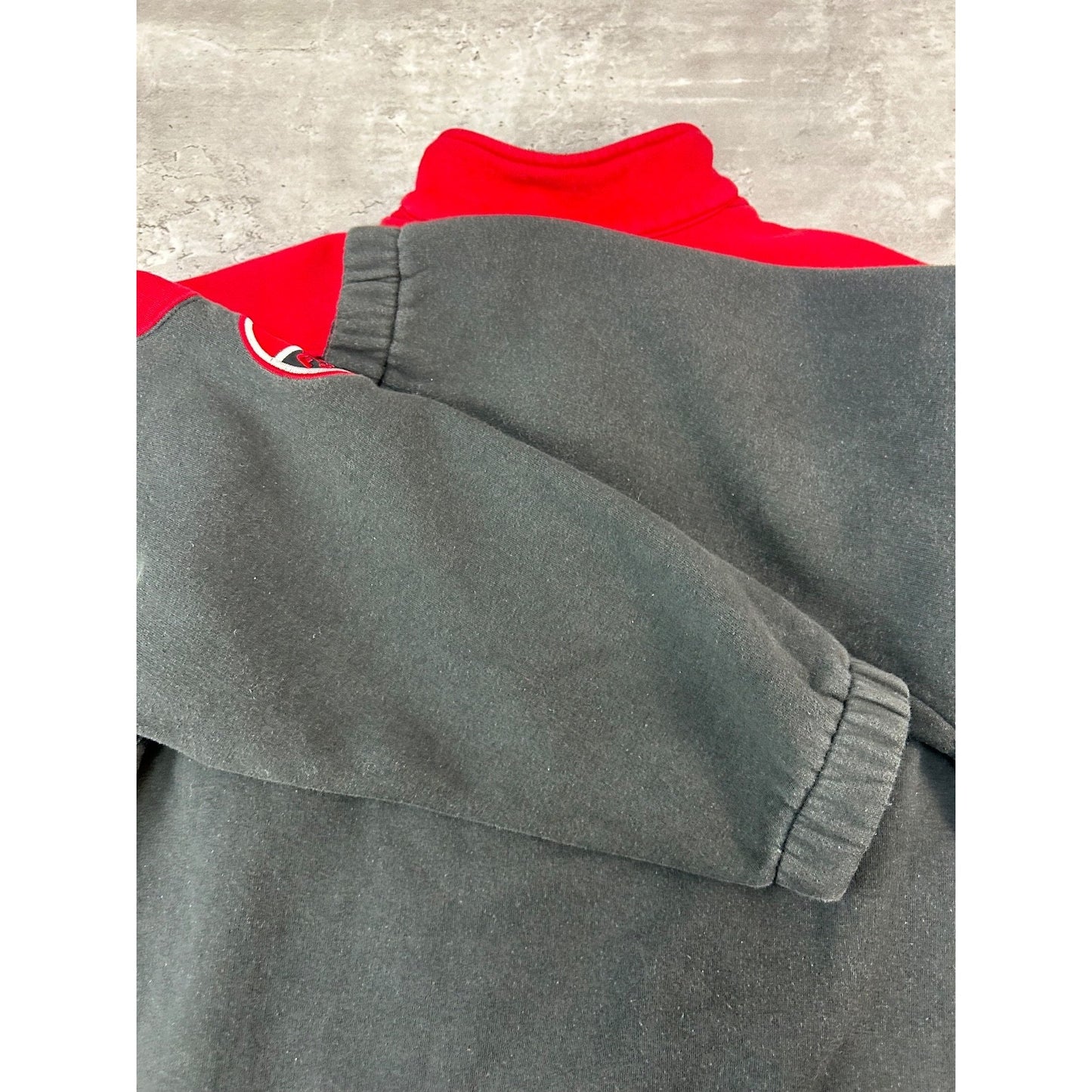 Vintage Y2K Fubu Embroidered 1/4 Button Pullover Sweatshirt Size YOUTH Large