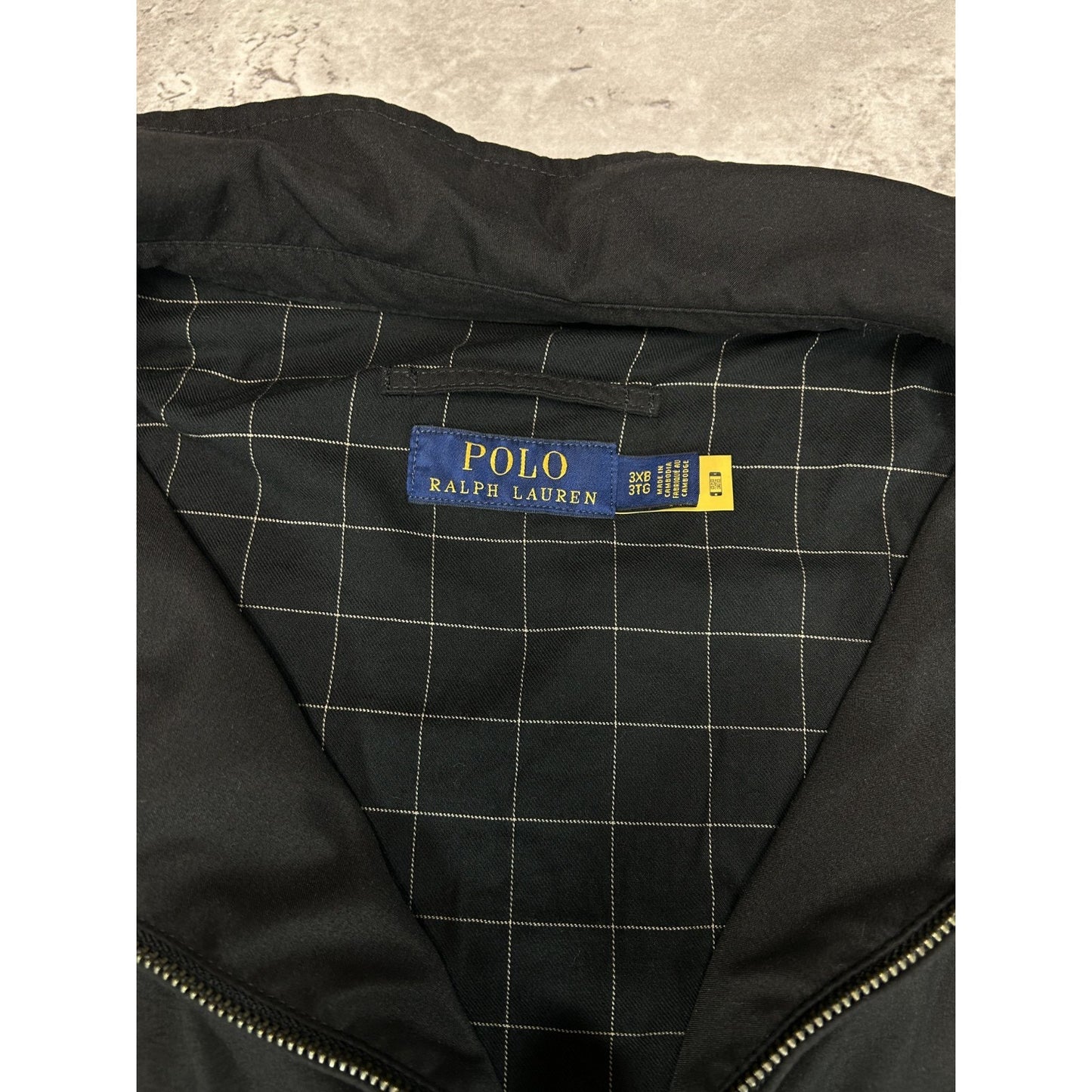 Vintage Polo Ralph Lauren Embroidered Pony Full Zip Harrington Jacket Size 3XL
