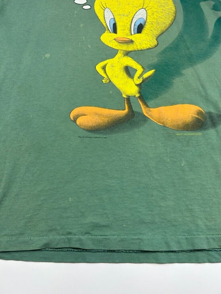 Vintage 1993 Looney Tunes Tweety Bird I Tawt I Taw A Puddy Tat T-Shirt Sz Large