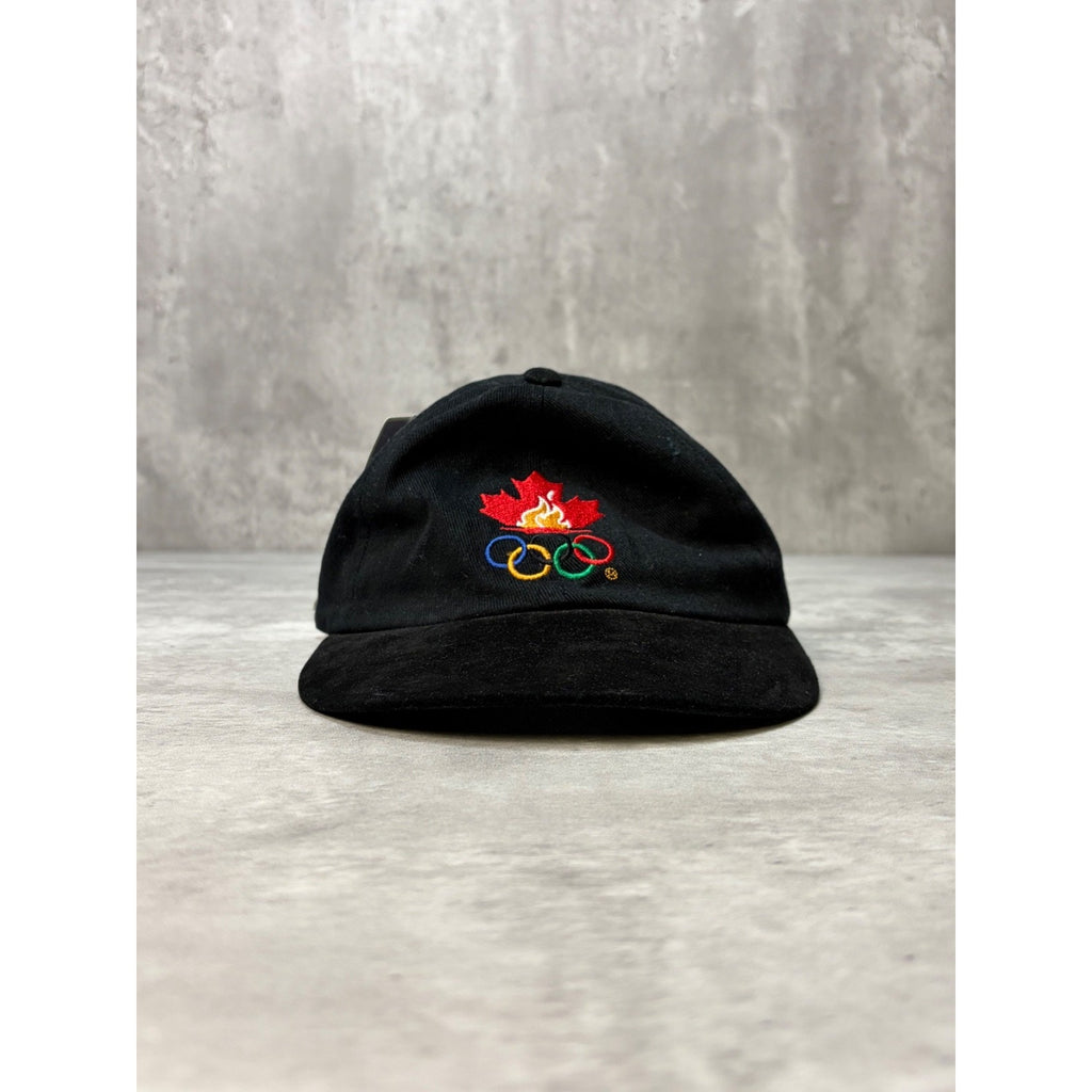 Vintage 90s Team Canada Olympics Embroidered Logo Strapback Hat OSFA