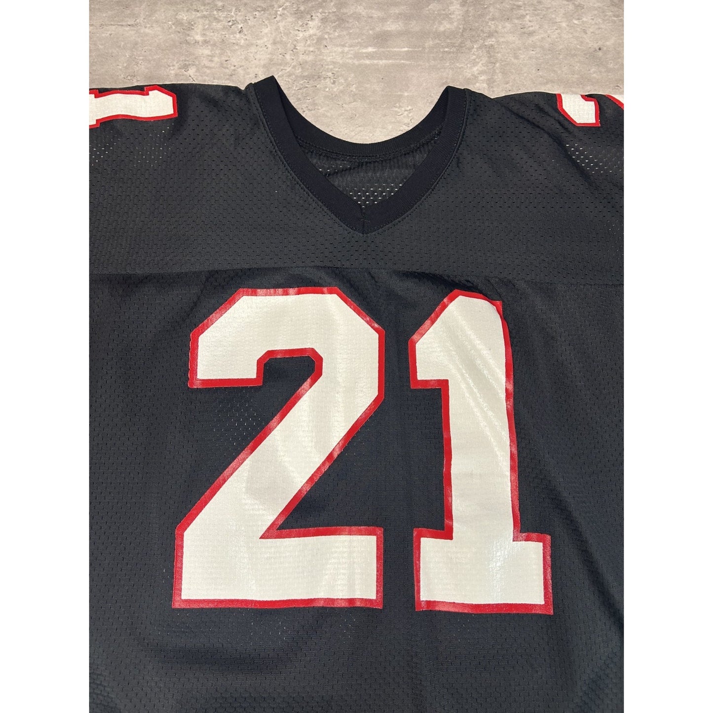 Vintage 90s Deion Sanders #21 Atlanta Falcons NFL Champions Jersey Size XL