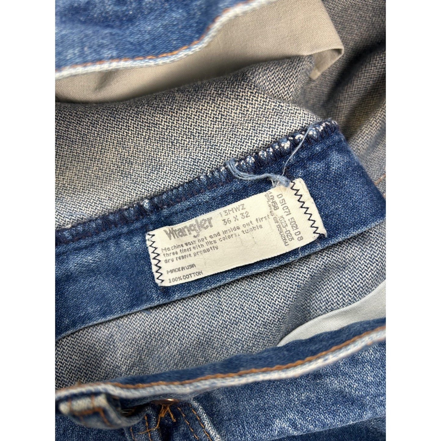 Vintage Wrangler Dark Wash Denim Western Pants Size 34 Blue