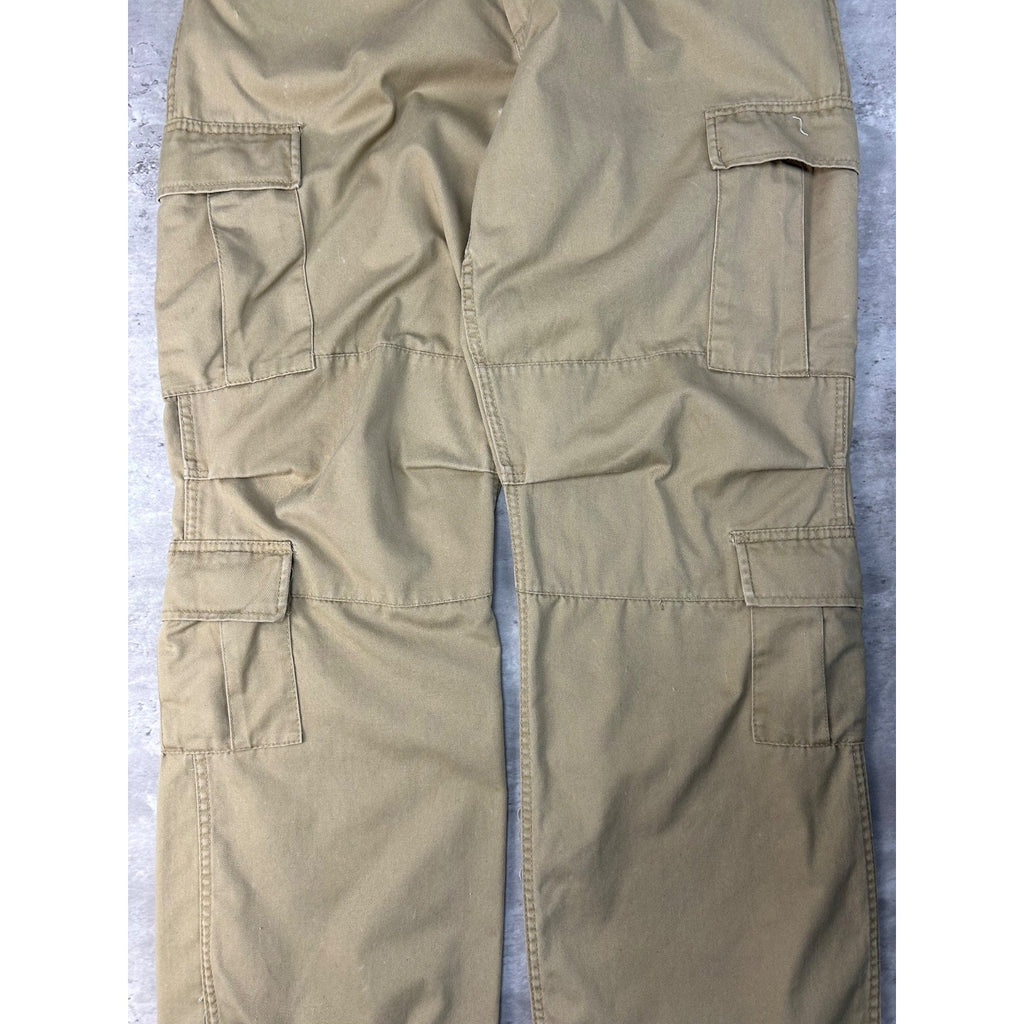 Vintage Military Issue Tactical Multi Pocket Beige Cargo Pants Size 38