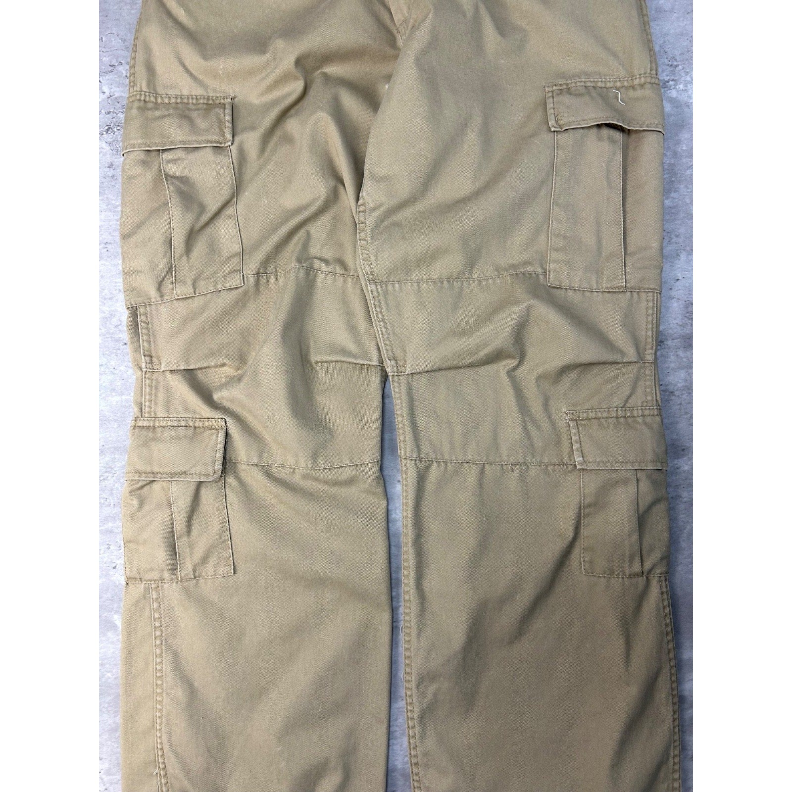 Vintage Military Issue Tactical Multi Pocket Beige Cargo Pants Size 38