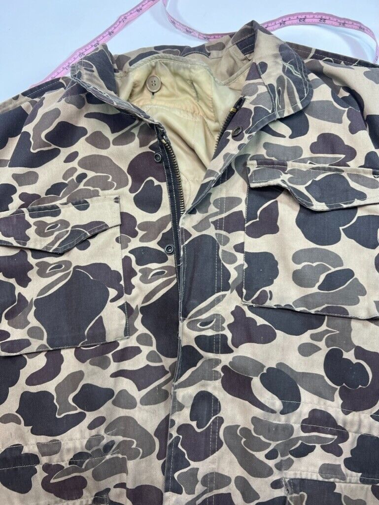 Vintage Duck Bay Duck Hunting Camo Field Jacket Size Medium