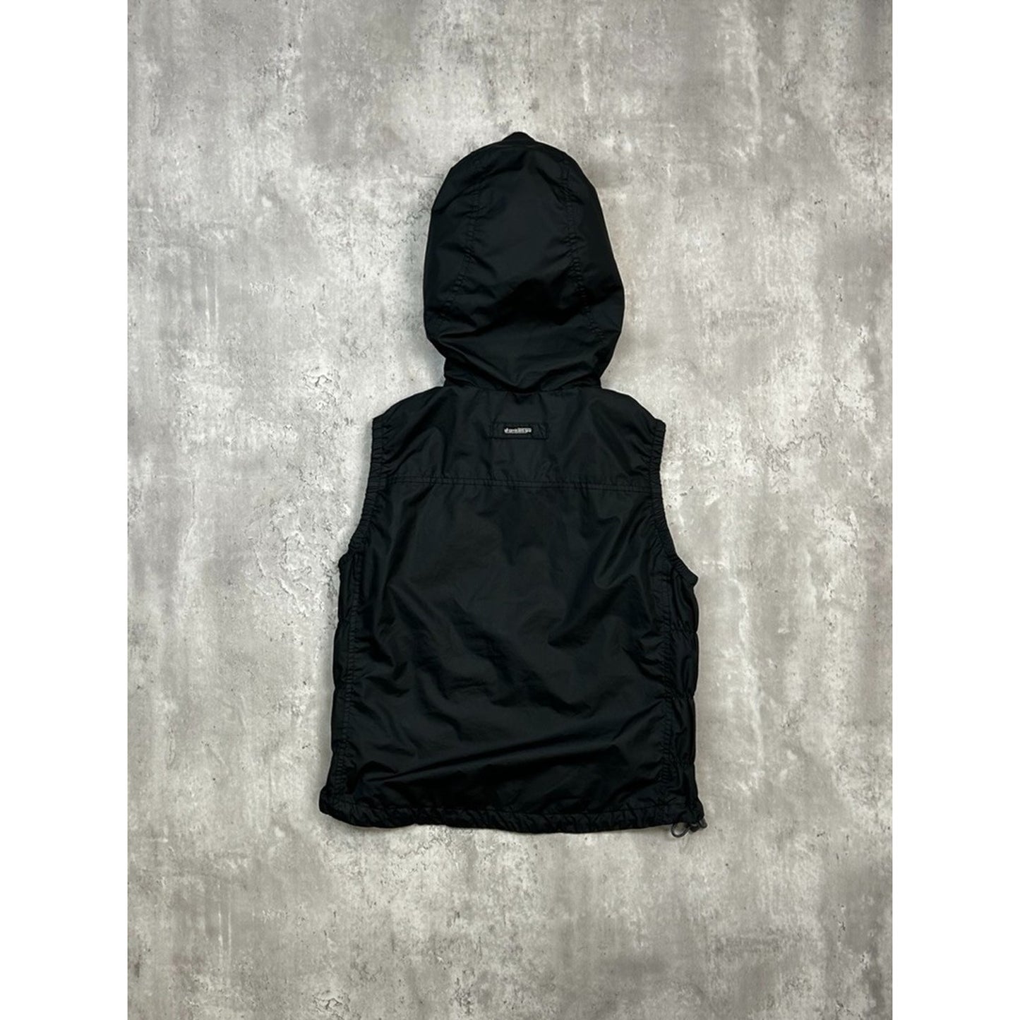 Vintage 2000s Nike ACG Nylon Hooded Full Zip Vest Size YOUTH Medium Black