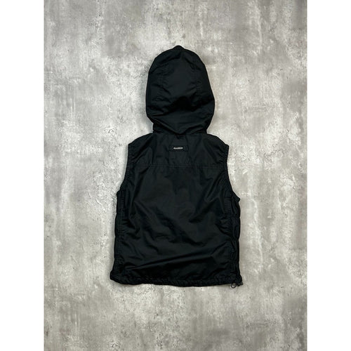 Vintage 2000s Nike ACG Nylon Hooded Full Zip Vest Size YOUTH Medium Black