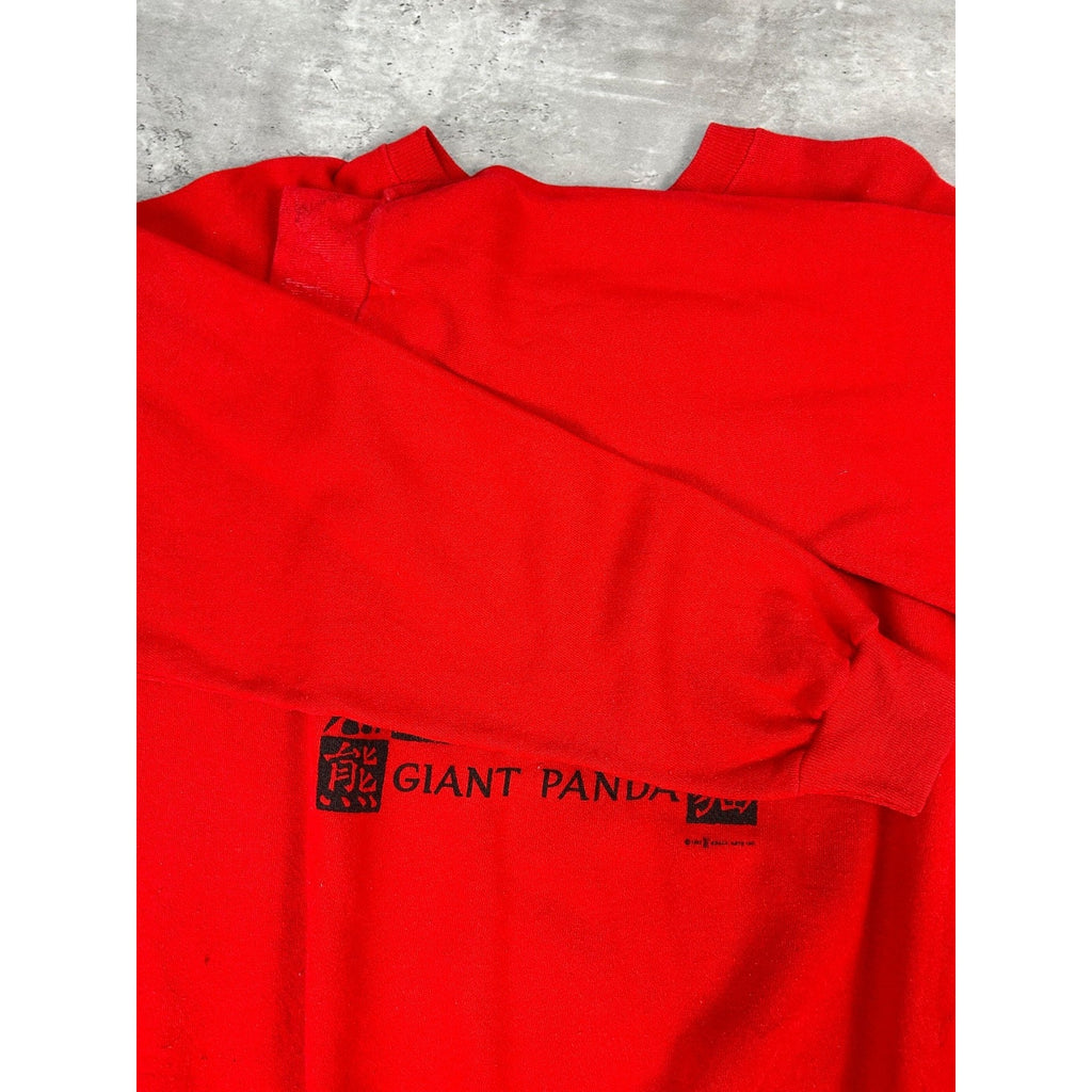 Vintage 1988 San Diego Zoo Giant Panda Graphic Destination Sweatshirt Size XL