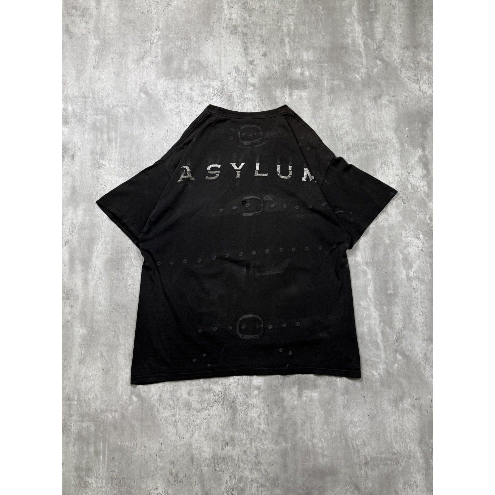 Vintage Disturbed Aslyum Heavy Metal Music Black Band T-Shirt Size XL