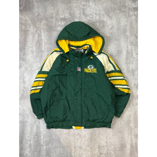 Vintage 90s Green Bay Packers NFL Embroidered Full Zip Starter Jacket Sz Medium