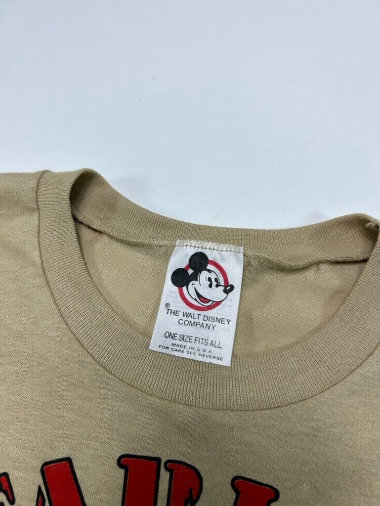 Vintage 80s Disney Mickey Mouse Safari Club Graphic T-Shirt Size XL