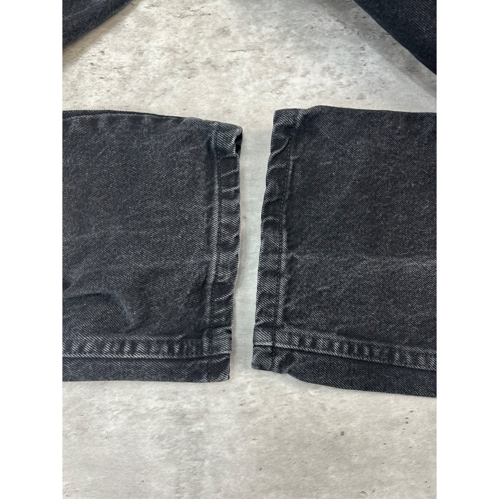 Vintage 90s Rustler Black Denim Straight Leg Pants Size 33