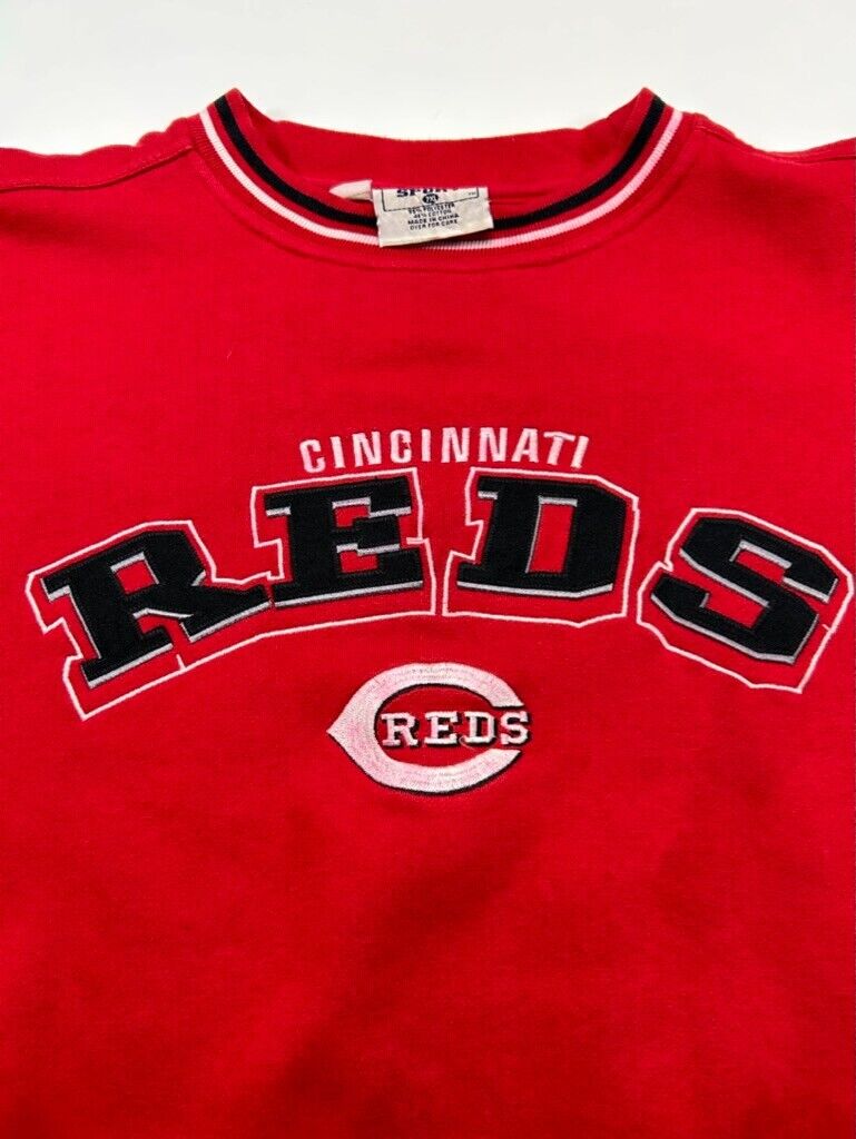 Vintage Cincinnati Reds MLB Embroidered Spellout Sweatshirt Size 2XL