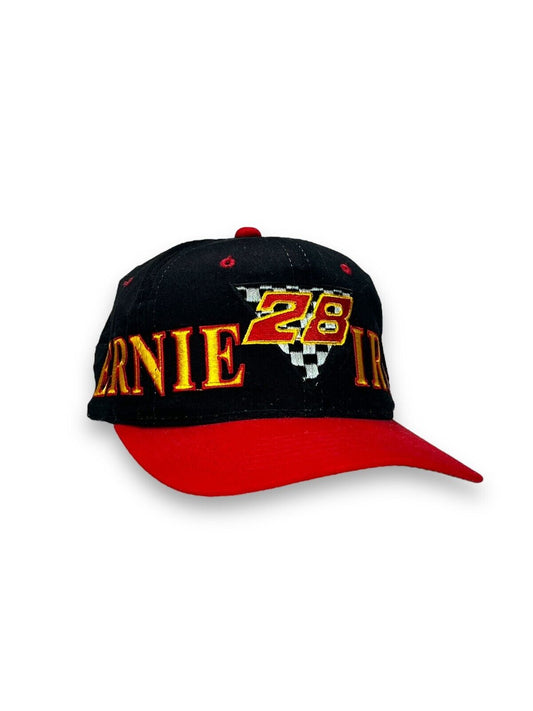 Vintage 90s Ernie Irvan #28 Nascar Embroidered Spellout Snapback Hat OSFA