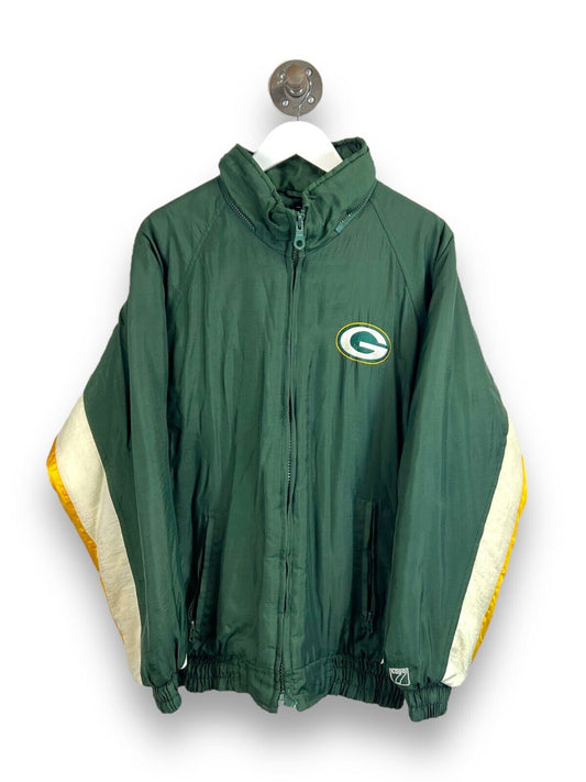 VTG 90s Green Bay Packers NFL Embroidered Insulated Full Zip Jacket Sz Medium