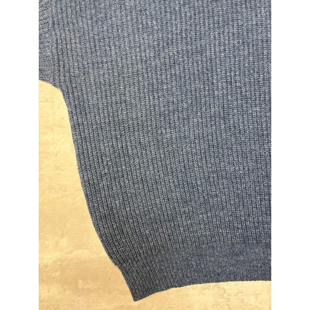 Vintage Backroad Blues Ribbed Pullover Blue Knit Sweater Size XL