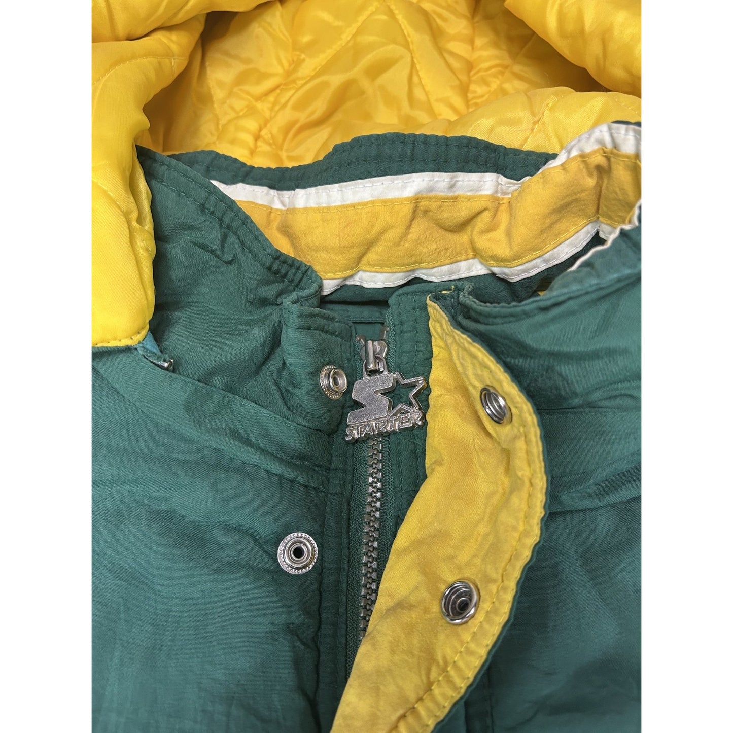 Vintage 90s Green Bay Packers NFL Embroidered Full Zip Starter Jacket Sz Medium