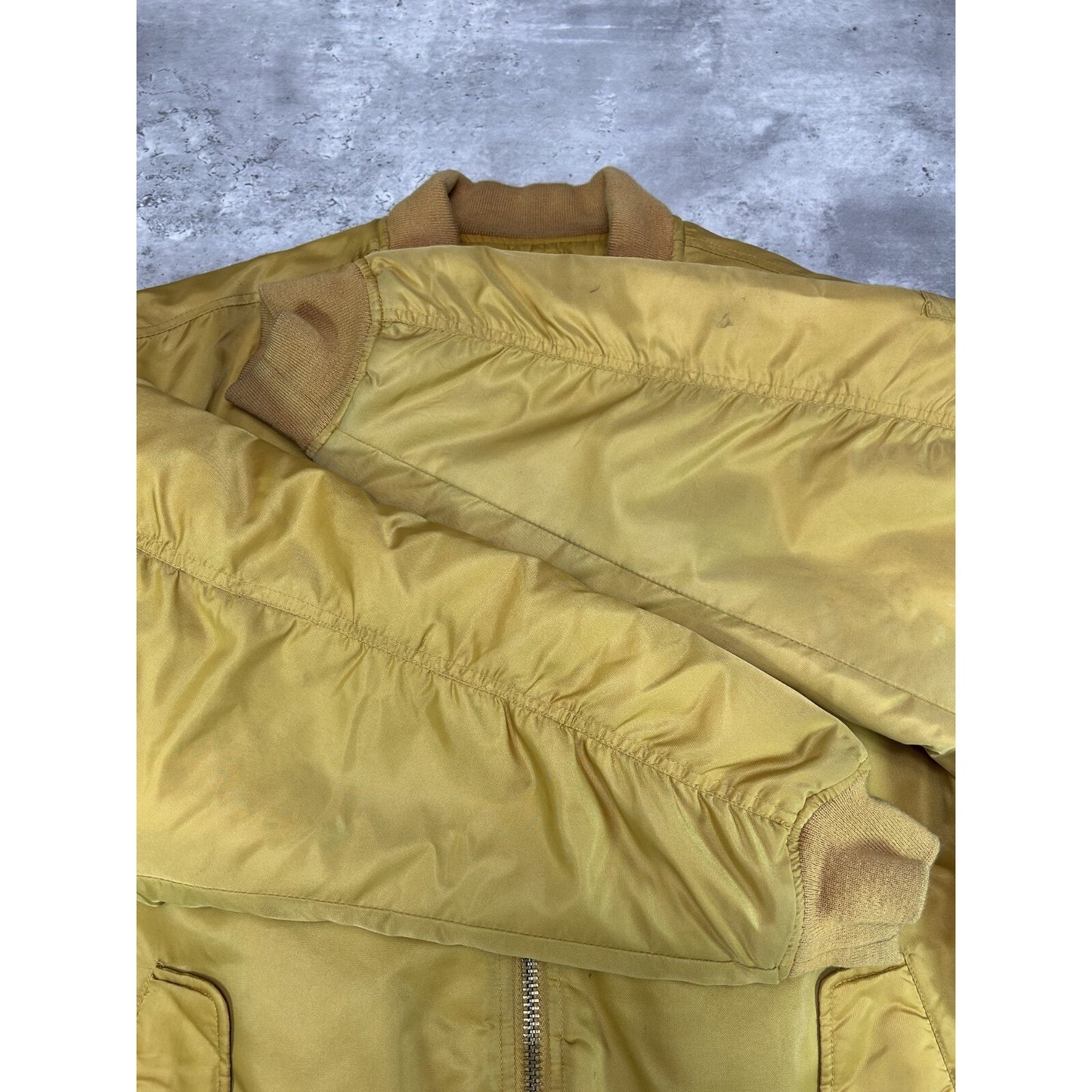 Vintage Y2K Southpole Nylon Full Zip Bomber Jacket Size XL Yellow