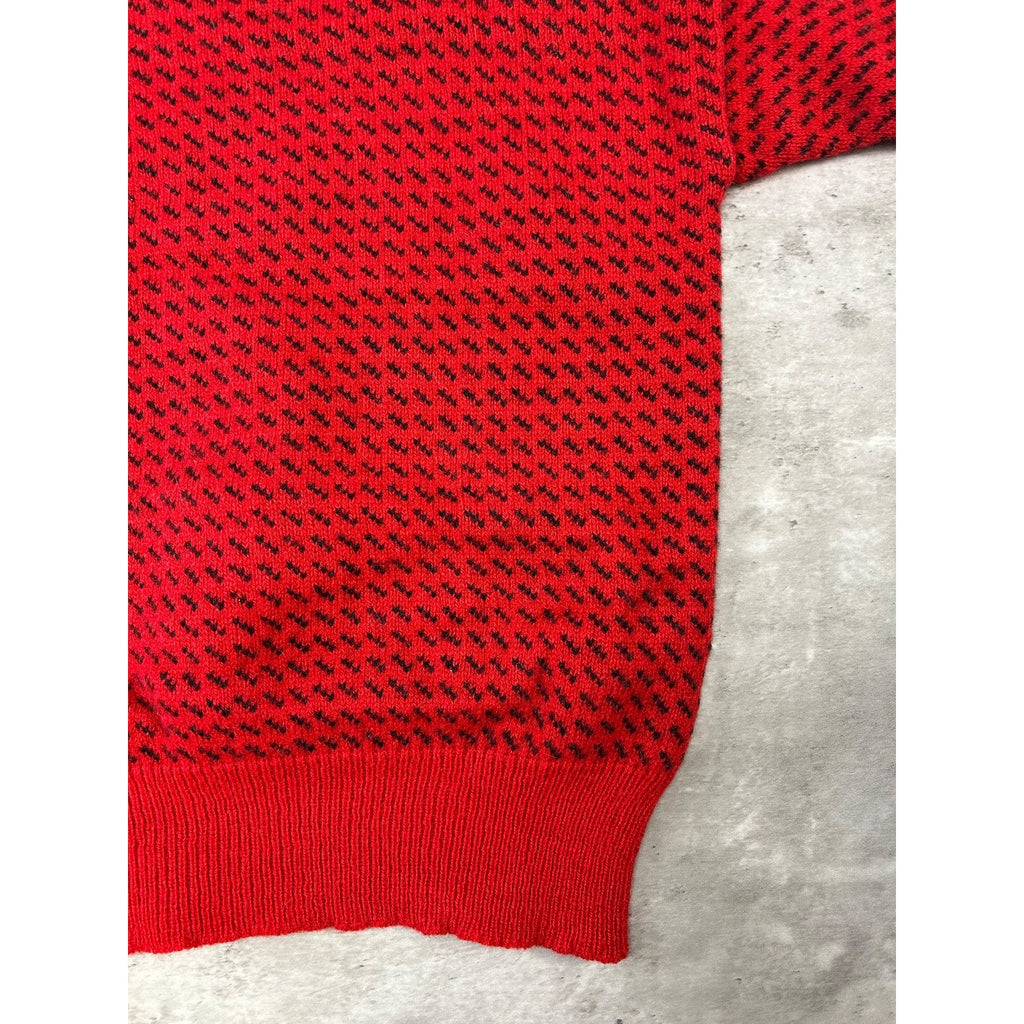 Vintage 90s Woolrich Checkered Print Pullover Ribbed Sweater Size Medium
