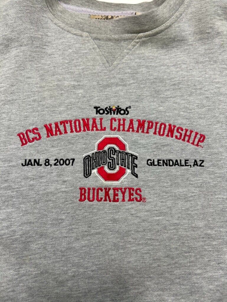 Ohio State Buckeyes NCAA BCA National Champs Spellout Sweatshirt Size Medium