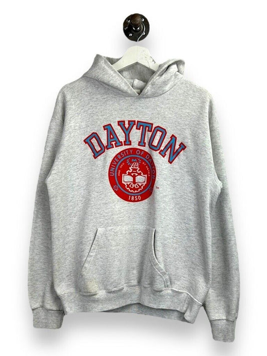 Vintage 90s University of Dayton NCAA Collegiate Hooded Sweatshirt Size Medium