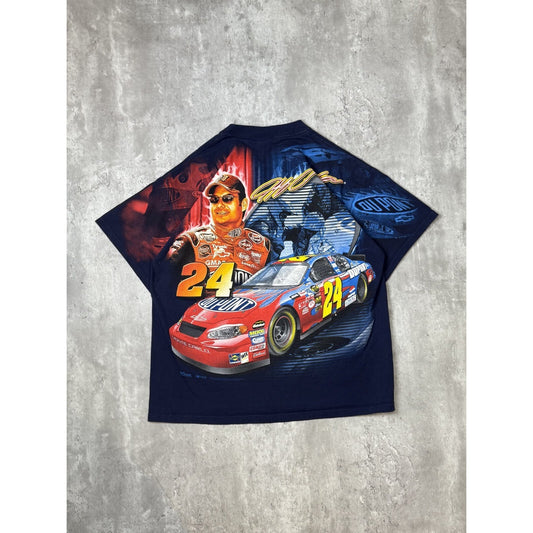 Vintage 2005 Jeff Gordon Dupont Racing Nascar All Over Print T-Shirt Size Large