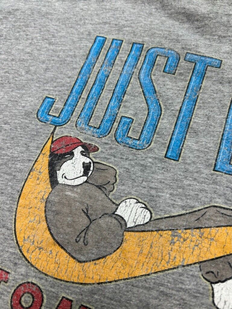 Vintage 2003 Big Dogs Just Do It Tomorrow Parody Graphic T-Shirt Size 3XL Gray