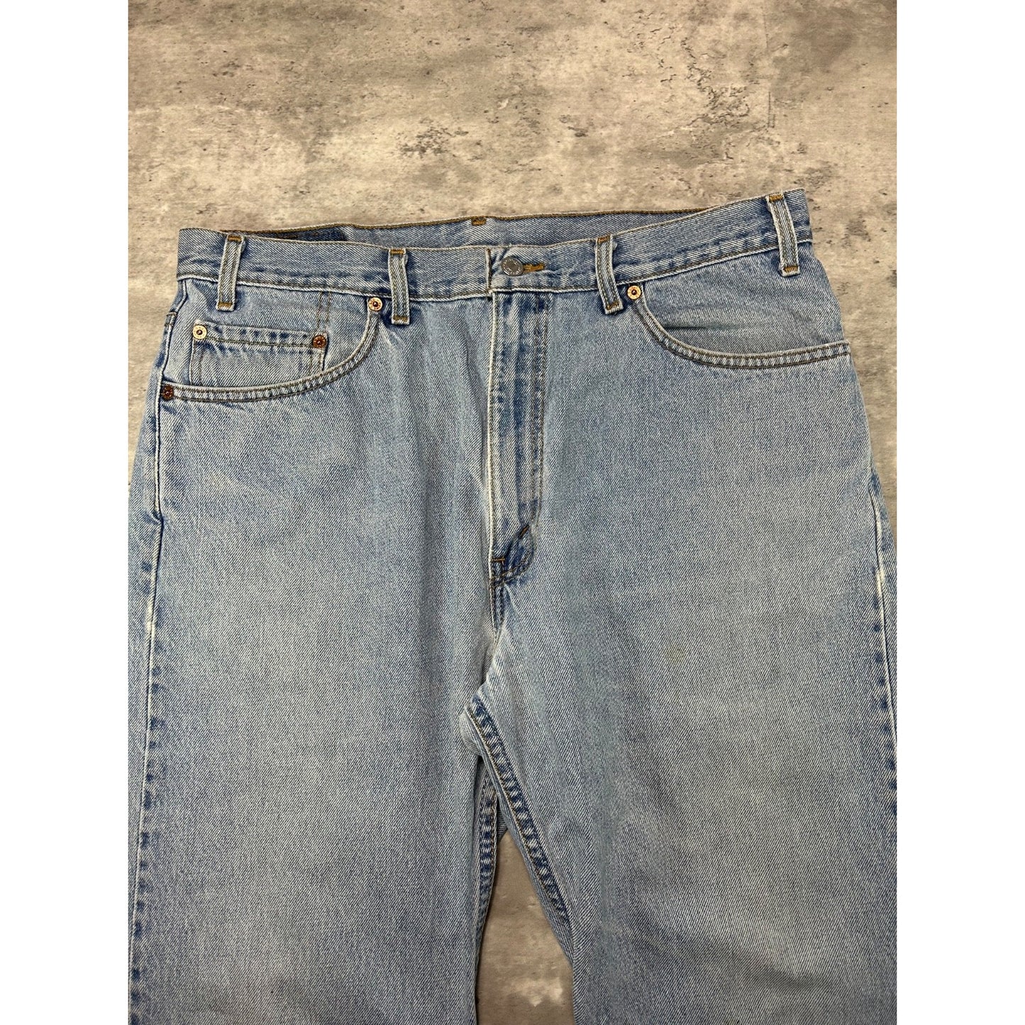 Vintage 90s Levis 505 Red Tab Light Wash Denim Pants Size 36