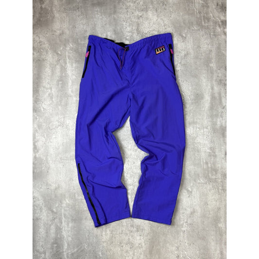Vintage 90s Nike Aqua Gear Spellout Patch Nylon Track Pants Size Large