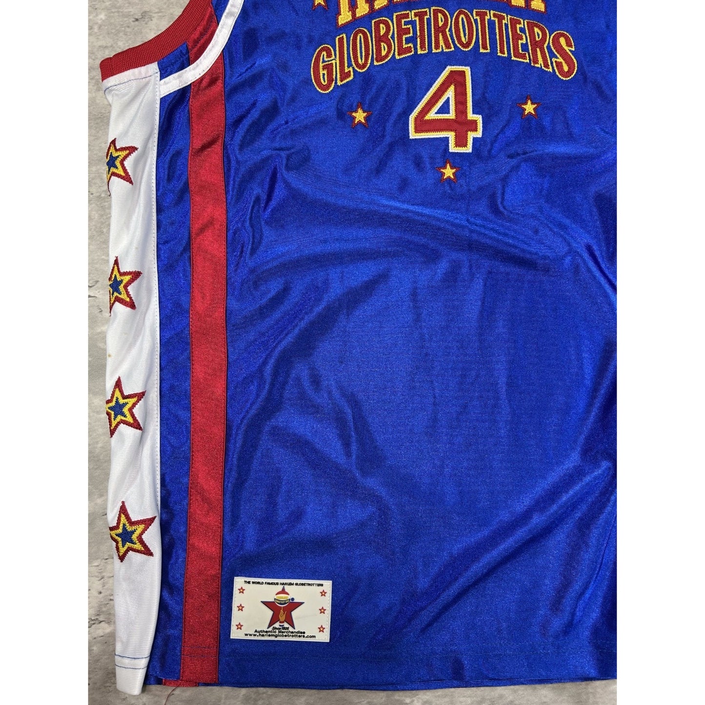 Vintage Harlem Globetrotters Flight Time #4 Basketball Jersey Size Small
