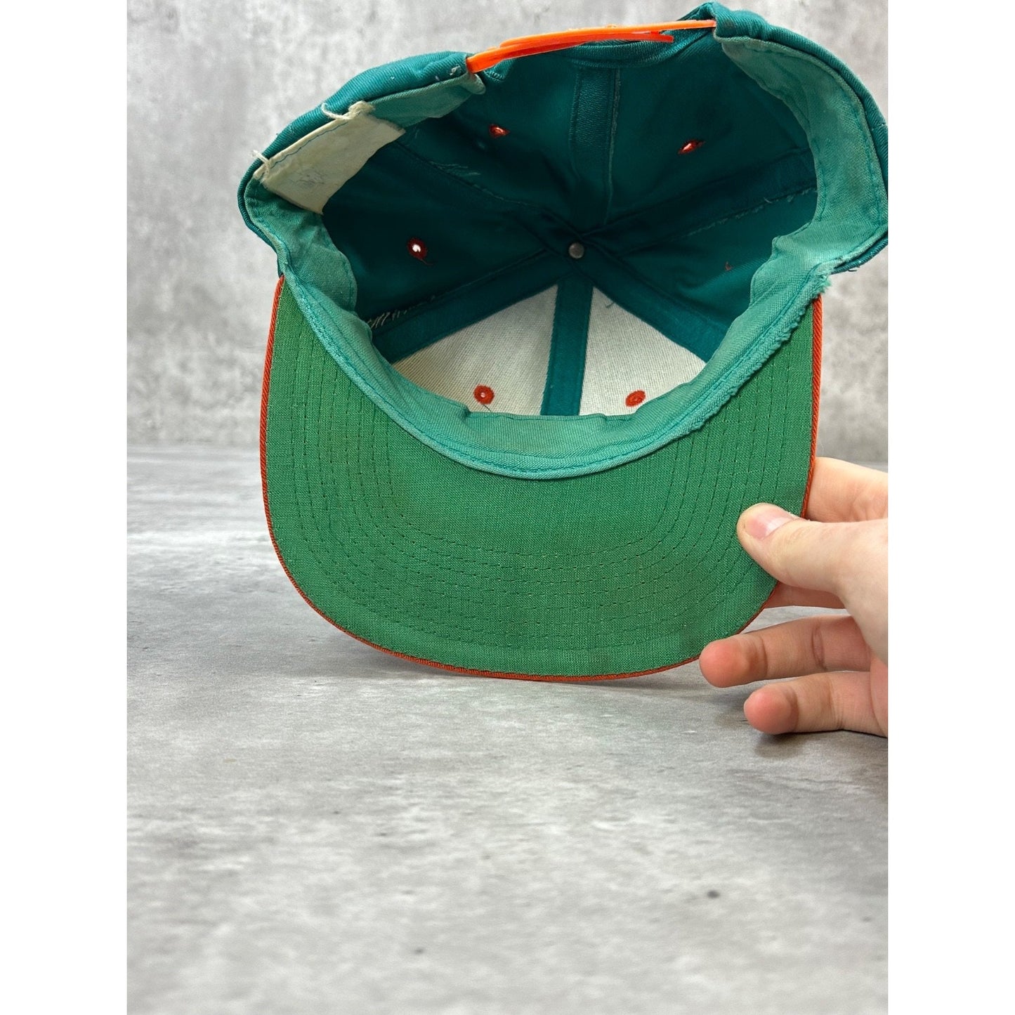 Vintage 90s Miami Dolphins NFL Embroidered Logo Football Snapback Hat OSFA