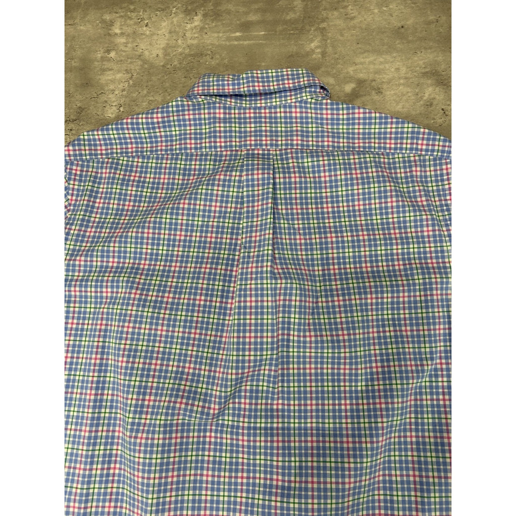 Vintage Polo Ralph Lauren Reworked Cropped Long Sleeve Button Up Shirt Sz Large