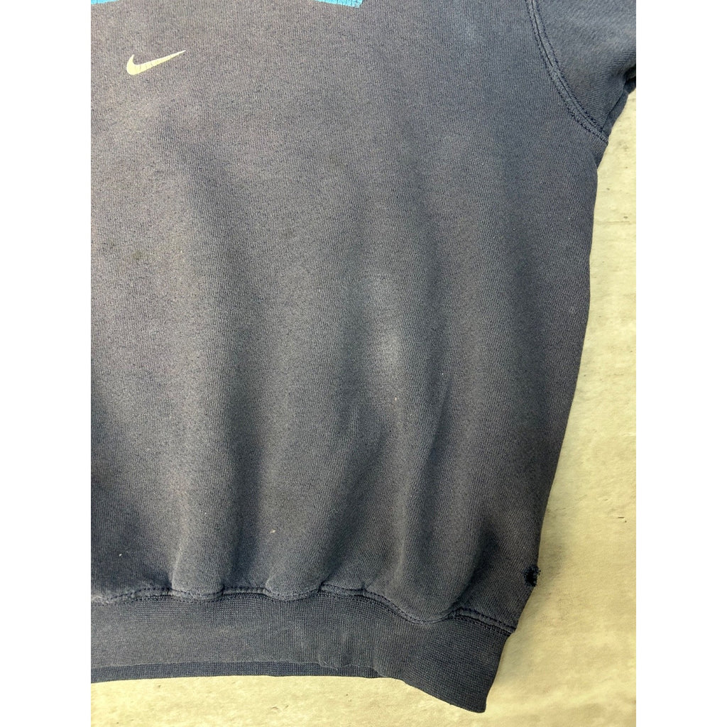 Vintage 90s Nike Graphic Swoosh Spellout Crewneck Sweatshirt Size Medium
