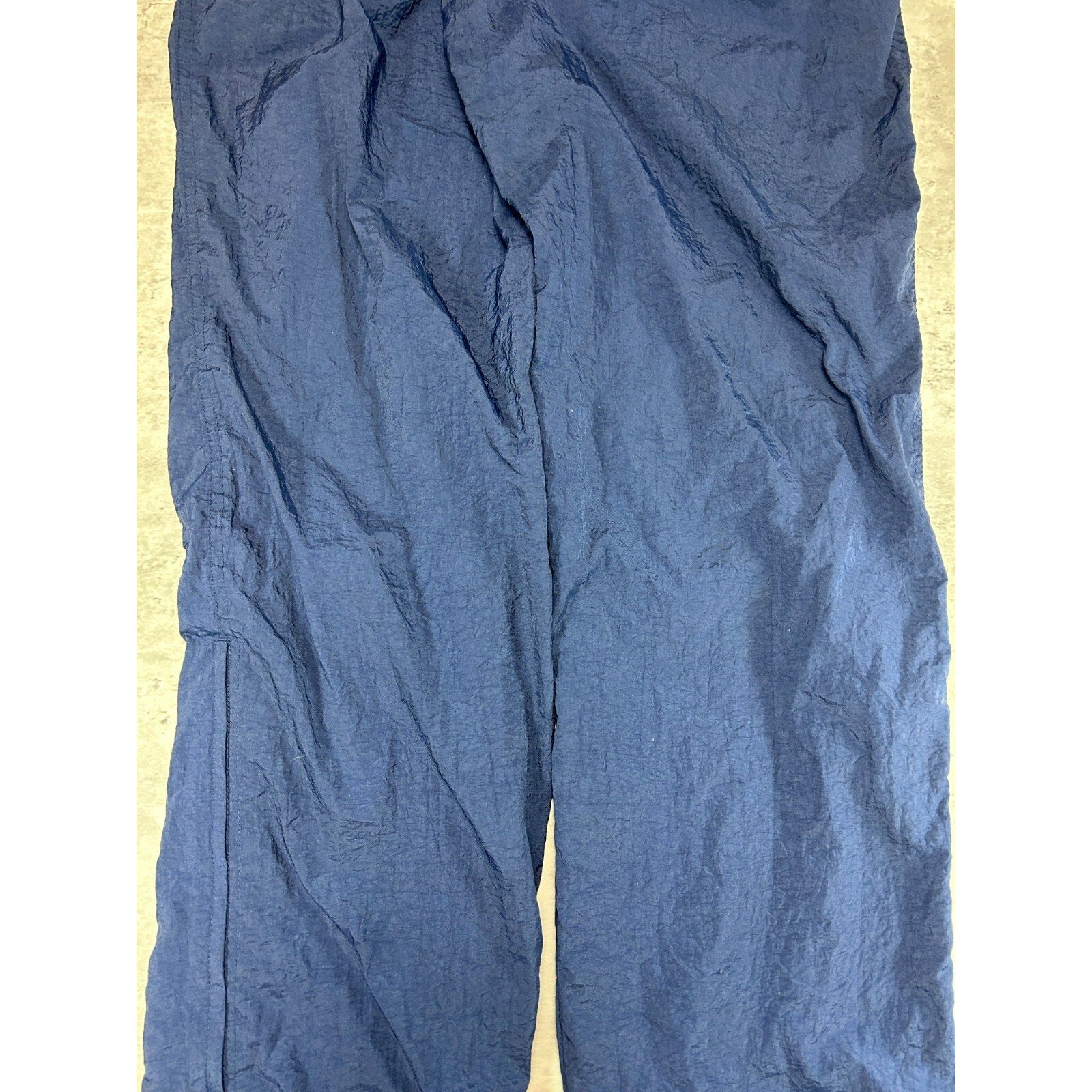 Vintage 90s Adidas Nylon Athletic Track Pants Size Medium Navy Blue